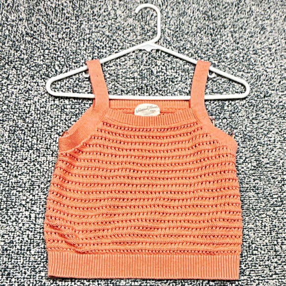 Universal Thread Sweaters - Universal Thread Women's Coral Open Knit Square Neck Sleeveless Sweater Tank S